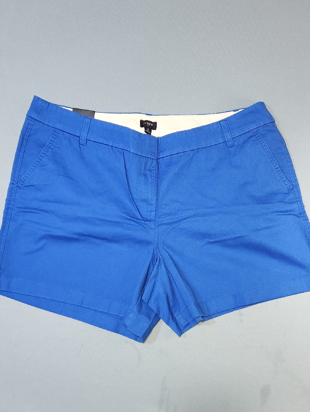 NWT J. Crew Factory Women's Blue Chino Shorts. Size XL.